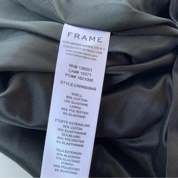 Frame Velvet Seamed Stretch Mini Skirt Bluette Size 6 NWT - Picture 7 of 8